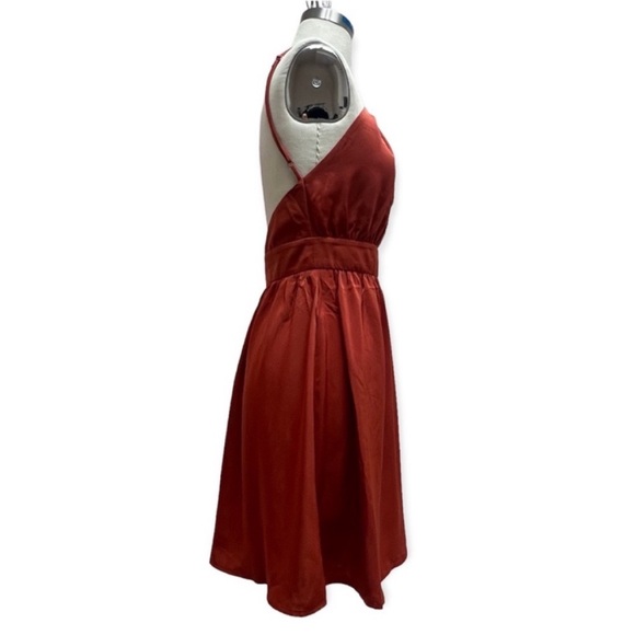 NWT Rokoko by Dazz Low Cut Burnt Orange Dress - Picture 2 of 7
